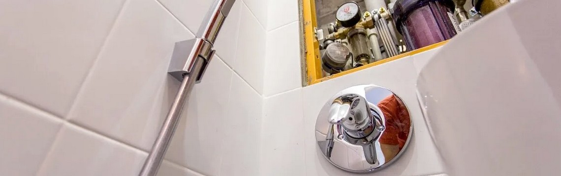 Установка смесителя для душа скрытого монтажа