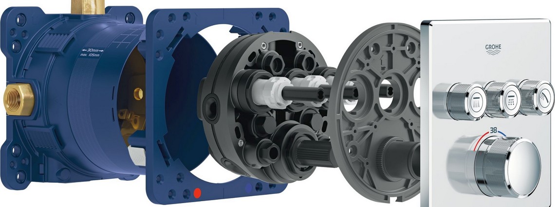 Монтаж встроенного смесителя