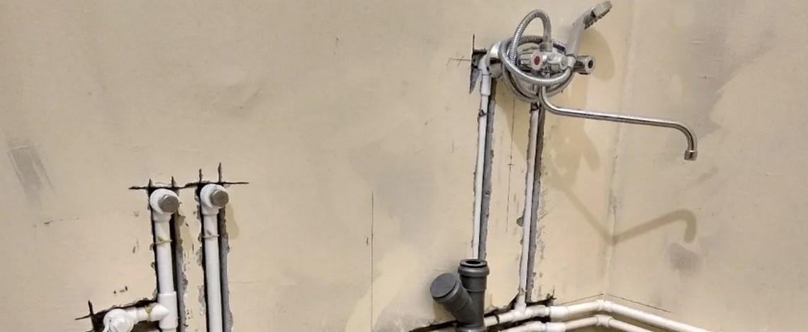 Настенный монтаж смесителя